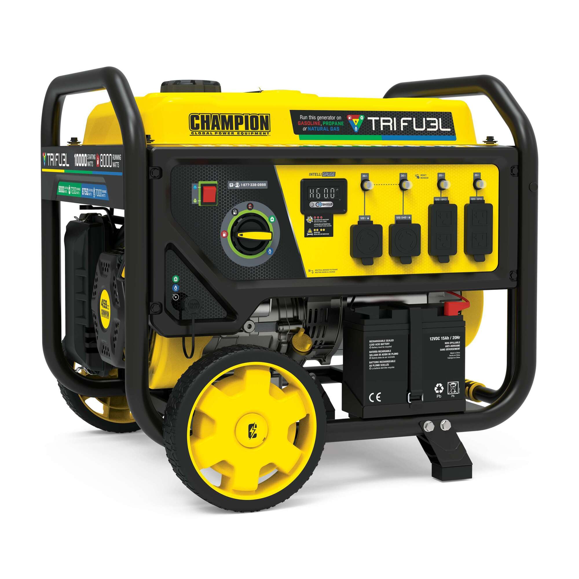 Champion Power Equipment, 8750/8000w Tri Fuel Portable Generator CO